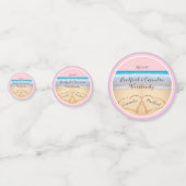 Blush Pink Beach Wedding 2 Herz Konfetti (Vorderseiten)