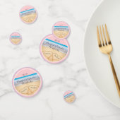 Blush Pink Beach Wedding 2 Herz Konfetti (Gruppe)