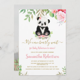 Blush Pink Bear Baby Dusche wir können frühzeitig  Einladung