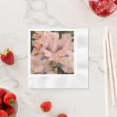 Blush Pink Bearded Iris Floral Napkins Serviette (Beispiel)