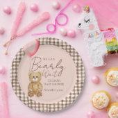 Blush Pink Bearly Wait Girl Baby Dusche Pappteller (Party)