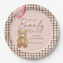 Blush Pink Bearly Wait Girl Baby Dusche
