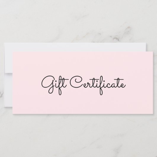 Blush Pink Beauty Geschenkgutschein (Vorderseite)