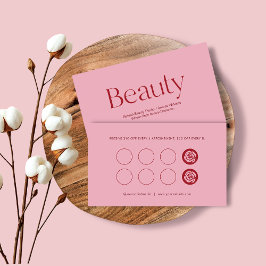 Blush Pink Beauty Service Loyalty Business Card Treuekarte