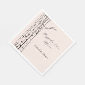 Blush Pink Birch Trees Wedding Serviette (Ecke)