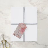 Blush Pink Birds Baby Dusche Geschenkanhänger (Mit Garn)