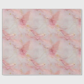 Blush Pink Birds Baby Dusche Geschenkpapier (Flach)