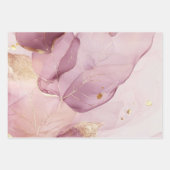 Blush Pink Birds Baby Dusche Geschenkpapier Set (Vorderseite 2)