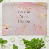 Blush Pink Birds Baby Dusche Geschirrtuch (Gefaltet)