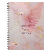 Blush Pink Birds Baby Dusche Notizblock (Vorderseite)