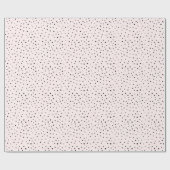 Blush Pink & Black Confetti Dots Packpapier (Flach)
