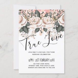 Blush Pink Black Floral Hochzeitbudget