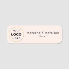 Blush Pink Black Makeup Salon Logo Namensschild