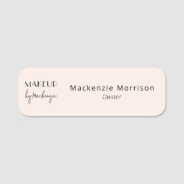 Blush Pink Black Makeup Salon Namensschild