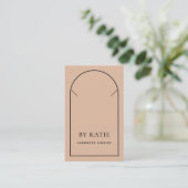Blush Pink & Black Minimal Nekklace Display Card Visitenkarte (Stehend Vorderseite)