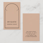 Blush Pink & Black Minimal Nekklace Display Card Visitenkarte (Vorne/Hinten)