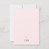Blush Pink & Black Modern Script Save the Date (Rückseite)