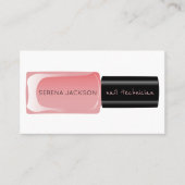 Blush Pink Black Nail poliert Flaschenmanikurist Visitenkarte (Vorderseite)