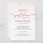 Blush Pink & Black Romantic Moderne Script Hochzei Einladung (Vorderseite)