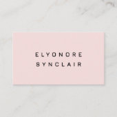 Blush Pink Black Script Lashes Visitenkarte (Vorderseite)