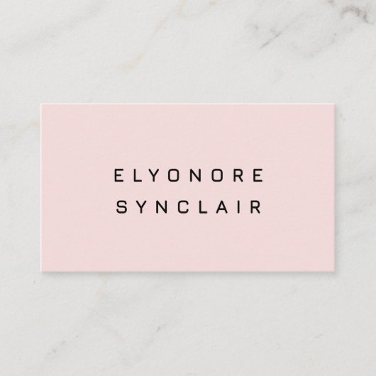 Blush Pink Black Script Lashes Visitenkarte (Vorderseite)