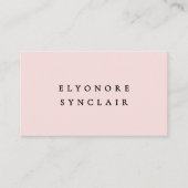 Blush Pink Black Script Lashes Visitenkarte (Vorderseite)