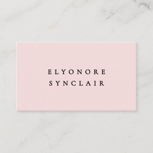 Blush Pink Black Script Lashes Visitenkarte (Vorderseite)