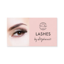 Blush Pink Black Script Photo Lashes Studio