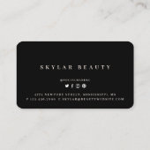 Blush Pink & Black Stilvolle Minimal Herzliche Lie Treuekarte (Rückseite)