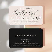 Blush Pink & Black Stilvolle Minimal Herzliche Lie Treuekarte