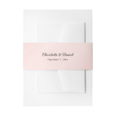 Blush Pink Black Wedding Einladungsbanderole (Vorderseite Beispiel)