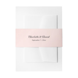 Blush Pink Black Wedding Einladungsbanderole