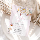 Blush Pink Bläschen Babys in Bloom Baby Dusche Einladung