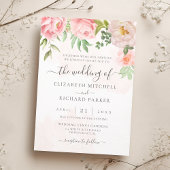 Blush Pink Bläschen Bläschen Alle in einem QR-Code Einladung