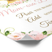 Blush Pink Bläschen Bläschen Baby Dusche Momosa Ba Poster (Ecke)
