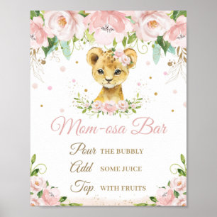 Blush Pink Bläschen Bläschen Baby Dusche Momosa Ba Poster