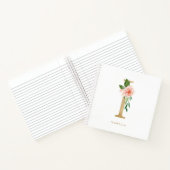 Blush Pink Bläschen Imitate Goldfolie Letter I Mon Notizblock (Innenseite)