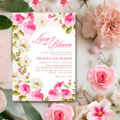 Blush Pink Bläschen Liebe ist in Bloom Brautparty Einladung