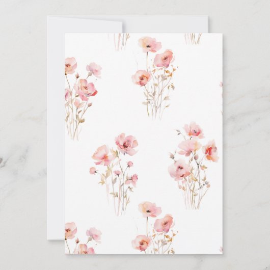 Blush Pink Bläschen Liebe ist in Bloom Brautparty Einladung (Rückseite)