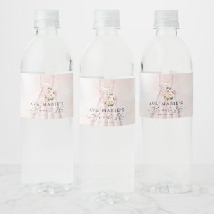 Blush Pink Bläschen Sweet 16 Personalisiert Wasserflaschenetikett