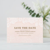 Blush Pink Bläserne Hochzeit speichern das Datum Save The Date (Stehend Vorderseite)