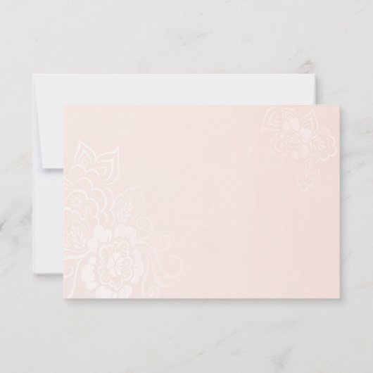 Blush Pink Bläserne Hochzeit speichern das Datum Save The Date (Rückseite)