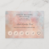 Blush Pink Bläserner Salon Loyalität Karte (Rückseite)