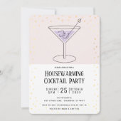 Blush Pink Blockhaus Erwärmung Cocktail Party Einladung (Vorderseite)