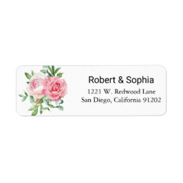 Blush Pink Blogs Rücksendeadresse-Etikett