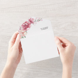 Blush Pink Bloom Wedding All In One Einladung