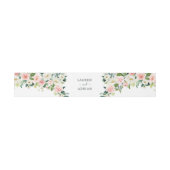 Blush Pink Bloom Wedding Einladungsbanderole (Flach)