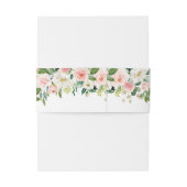 Blush Pink Bloom Wedding Einladungsbanderole (Rückseitenbeispiel)