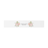 Blush Pink Bloom Wedding Einladungsbanderole (Flach)