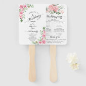 Blush Pink Bloom Wedding Fächer (Vorne und Hinten)